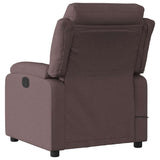 Fauteuil de massage inclinable électrique Marron foncé Tissu