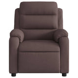 Fauteuil de massage inclinable électrique Marron foncé Tissu