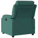 Fauteuil de massage inclinable électrique Vert foncé Tissu