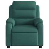 Fauteuil de massage inclinable électrique Vert foncé Tissu