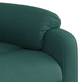 Fauteuil de massage inclinable électrique Vert foncé Tissu