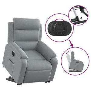 Fauteuil inclinable Gris clair Tissu