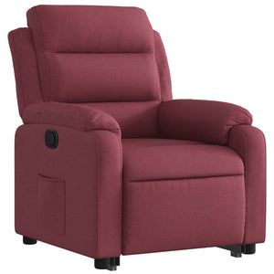 Fauteuil inclinable rouge bordeaux tissu