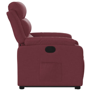 Fauteuil inclinable rouge bordeaux tissu