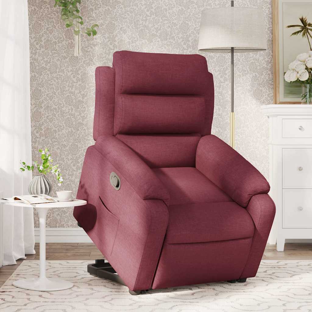 Fauteuil inclinable rouge bordeaux tissu