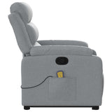 Fauteuil de massage inclinable Gris clair Tissu
