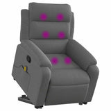 Fauteuil de massage inclinable Gris foncé Tissu