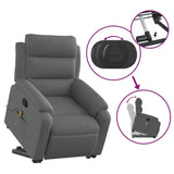 Fauteuil de massage inclinable Gris foncé Tissu
