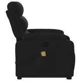 Fauteuil de massage inclinable Noir Tissu