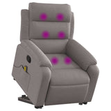 Fauteuil inclinable de massage Taupe Tissu