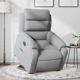 Fauteuil inclinable électrique gris clair tissu