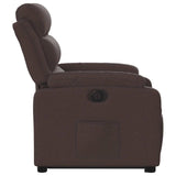 Fauteuil inclinable électrique marron foncé tissu