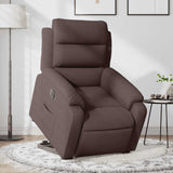 Fauteuil inclinable électrique marron foncé tissu
