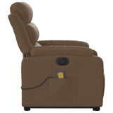 Fauteuil inclinable de massage électrique Marron Tissu
