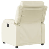 Fauteuil inclinable électrique Crème Similicuir