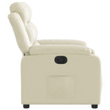 Fauteuil inclinable électrique Crème Similicuir