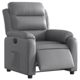 Fauteuil inclinable électrique Gris Similicuir