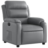 Fauteuil inclinable électrique Gris Similicuir
