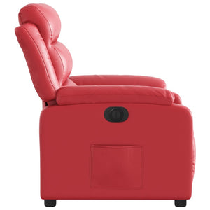 Fauteuil inclinable électrique Rouge Similicuir