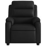 Fauteuil de massage inclinable électrique noir similicuir