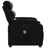 Fauteuil de massage inclinable électrique noir similicuir