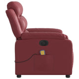 Fauteuil de massage inclinable électrique rouge bordeaux