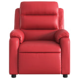 Fauteuil de massage inclinable électrique rouge similicuir