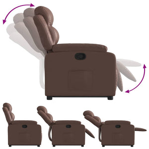 Fauteuil inclinable marron similicuir