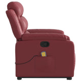 Fauteuil inclinable de massage Rouge bordeaux Similicuir