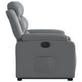 Fauteuil inclinable électrique gris similicuir
