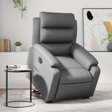 Fauteuil inclinable électrique gris similicuir