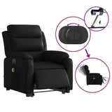Fauteuil inclinable de massage électrique noir similicuir