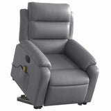 Fauteuil inclinable de massage électrique gris similicuir