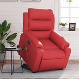 Fauteuil inclinable de massage électrique rouge similicuir