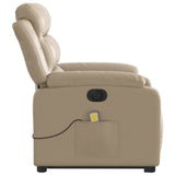 Fauteuil inclinable de massage électrique cappuccino similicuir