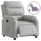 Fauteuil inclinable électrique gris clair velours