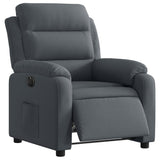 Fauteuil inclinable électrique Gris foncé Velours