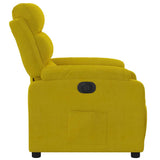 Fauteuil inclinable électrique jaune velours