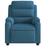 Fauteuil inclinable électrique bleu velours