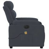 Fauteuil inclinable de massage électrique gris foncé velours