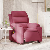 Fauteuil inclinable massage électrique rouge bordeaux velours