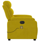 Fauteuil inclinable de massage électrique jaune velours
