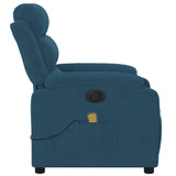 Fauteuil inclinable de massage électrique bleu velours