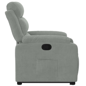 Fauteuil inclinable Gris clair Velours