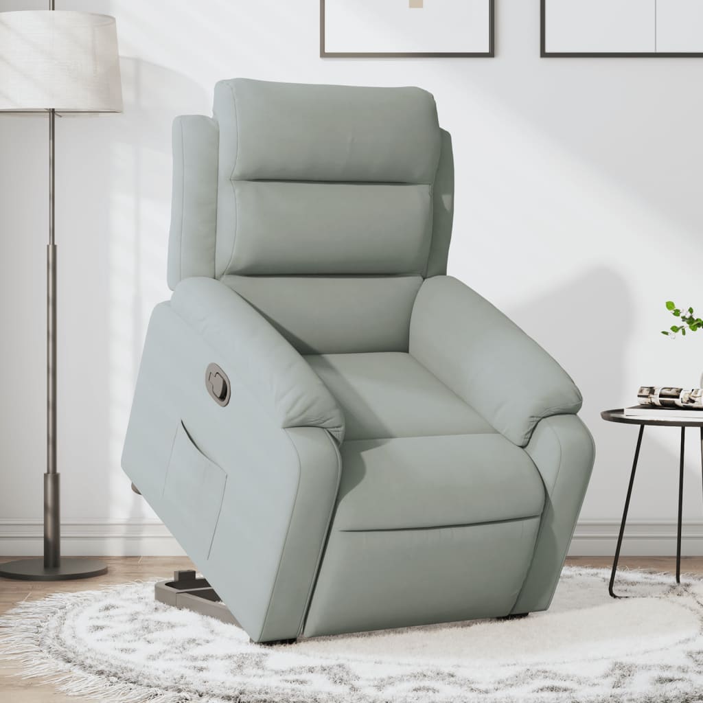 Fauteuil inclinable Gris clair Velours