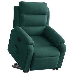 Fauteuil inclinable Vert foncé Velours