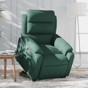 Fauteuil inclinable Vert foncé Velours