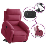 Fauteuil inclinable Rouge bordeaux Velours