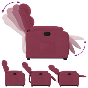 Fauteuil inclinable Rouge bordeaux Velours