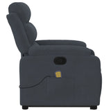 Fauteuil de massage inclinable Gris foncé Velours